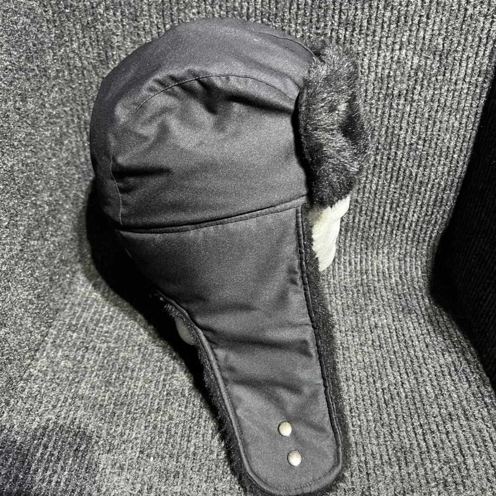 The North Face Trapper Hat Unisex OS Black Faux Fur Ear Flap Ushanka APCC F12